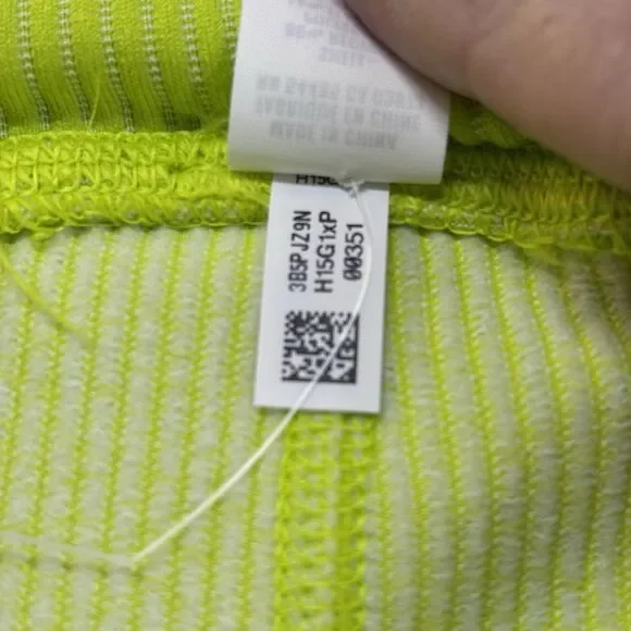 Aerie OFFLINE Tennis Skort Neon Green Ribbed Waist Athletic Skirt Size L  active - Picture 6 of 16